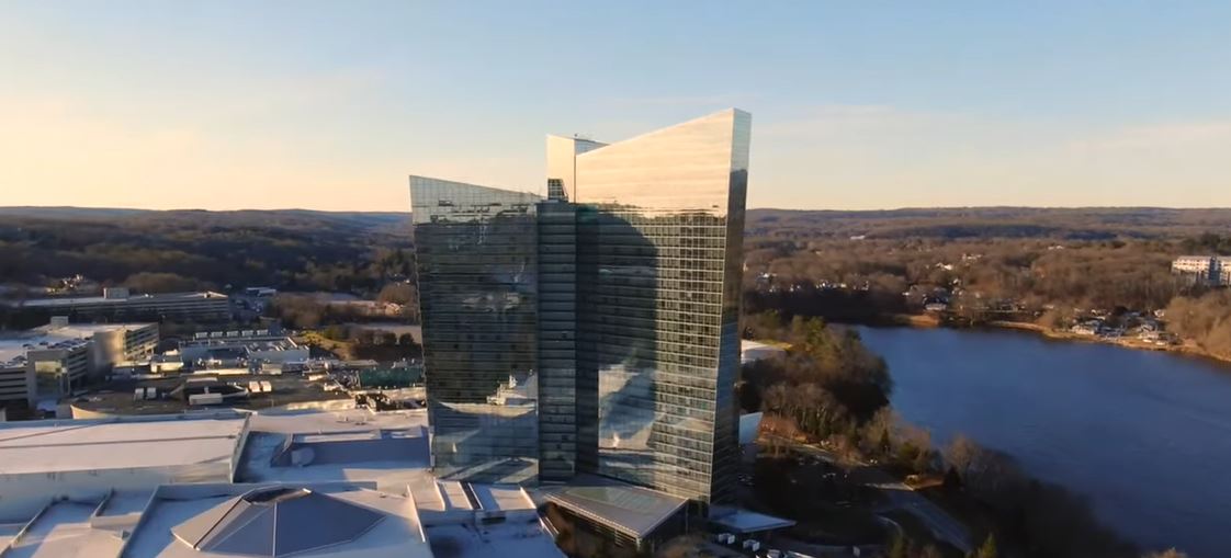 From Winter to Summer A great aerial view of the Mohegan Sun